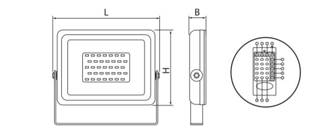       PFL-30W RGB WH IP65